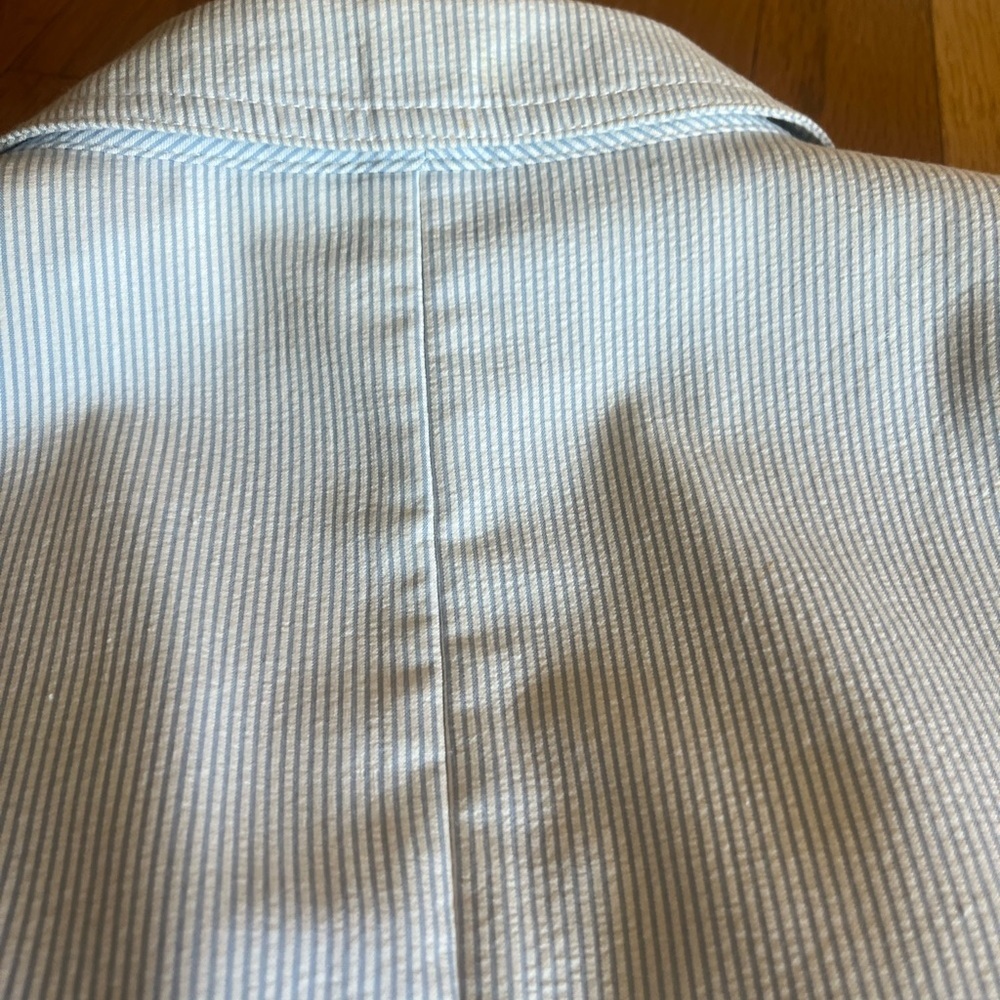 Jcrew Size 12 Blue Seersucker Blazer - Picture 9 of 9